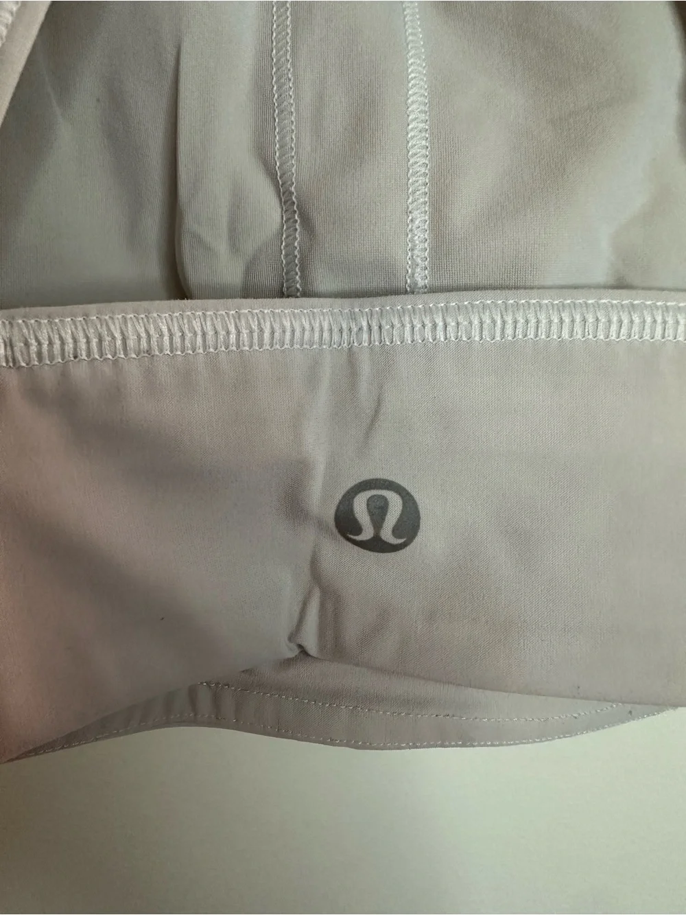 Off White Lululemon High-Neck Laser-Cut Bralette